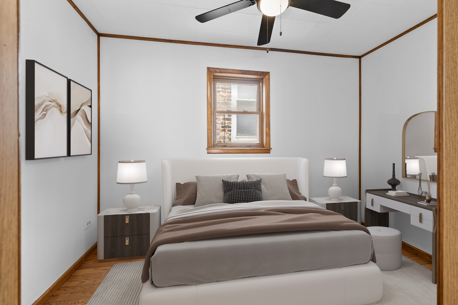 Bedroom 1 (staged)