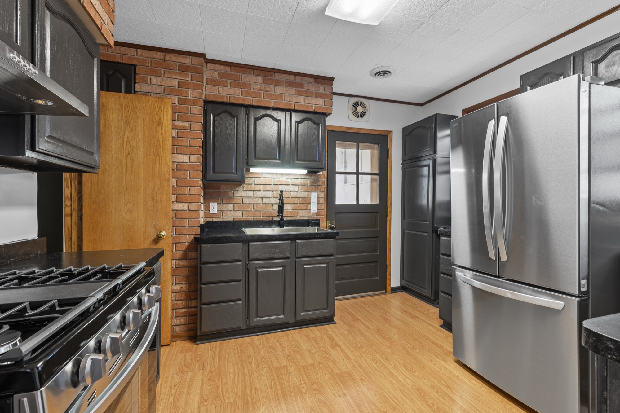 Kitchen stove and sink